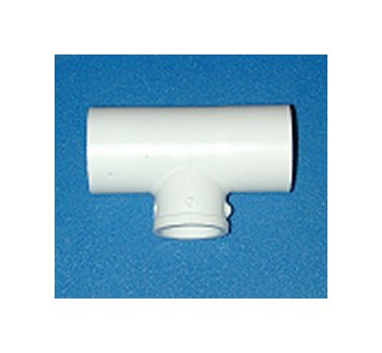 PVC Reducing Tee Fitting, 3/8 x 3/8 x 1/2 Inch - Image 1
