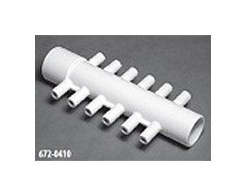 FlexPVC 1" Slip Socket x 3/8" Barb PVC Manifold - Image 1