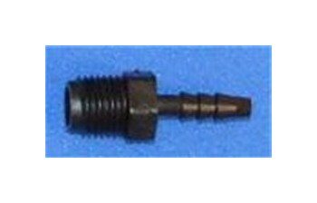 PVC Barb Adapter Fitting, 3/16 in with 1/4 in Male Pipe Thread, Black - Image 1