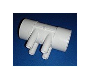 FlexPVC 2" Slip Socket with 4 3/4" Barb PVC Manifold - Image 1
