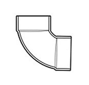 10" PVC DWV Elbow, 90 Degree Angle - Image 1