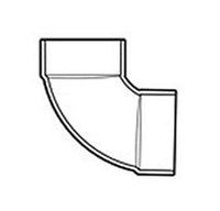 10" PVC DWV Elbow, 90 Degree Angle