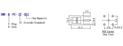 Non-Magnetic RF SMB Connector for PCB - Image 2