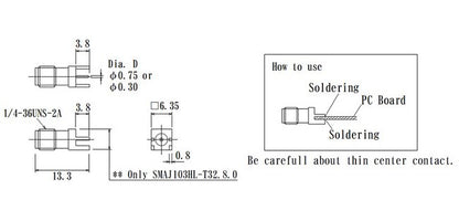 JCC End Launch SMA Connector | RF SubMiniature Version A - Image 2