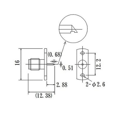 JCC Printed Circuit Board (PCB) RF SMA Connector with Flange Mount Jack - Image 2