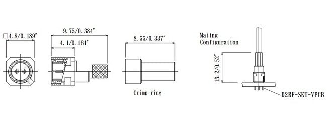 JCC D2RF Series PCB Mount Differential Connector - Image 2