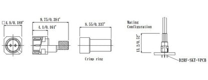JCC D2RF Series PCB Mount Differential Connector - Image 2