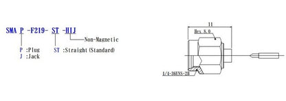 Non-Magnetic RF SMA Coaxial Connector for Cable - Image 2