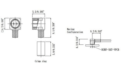 JCC D2RF Quick Lock Type PCB Mount Differential Connector - Image 2