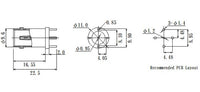 JCC RF Micro BNC Connector with PCB Mount