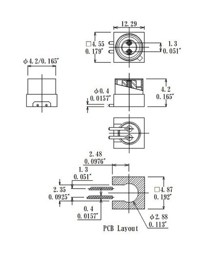 JCC D2RF Series Quick Lock PCB Mount Differential Connector - Image 2