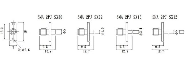 JCC SubMiniature Version A (SMA) RF Connector with Semi-Rigid Cable - Image 2