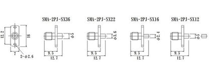JCC SubMiniature Version A (SMA) RF Connector with Semi-Rigid Cable - Image 2
