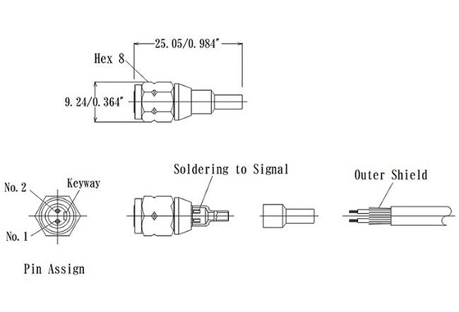 JCC RF Differential Connector - SMA Size Plug - Image 1