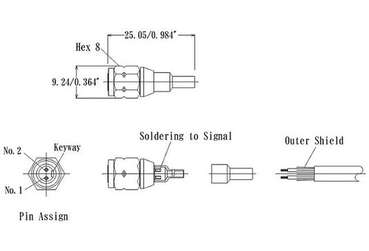 JCC RF Differential Connector - SMA Size Plug - Image 1
