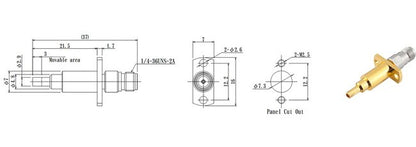 JCC Radio Frequency Coaxial Check Probe with Flange - SMA Jack - Image 2