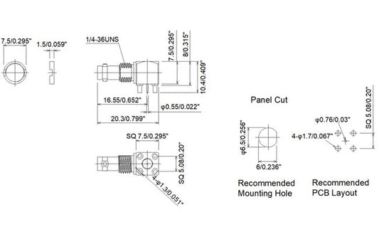 RF Micro BNC Connector with PCB Right Angle Jack - Image 1