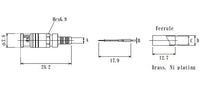JCC RF Micro BNC Connector with Straight Cable Plug
