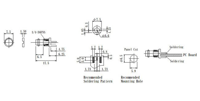 JCC 75Ω Micro BNC RF Connector, End Launch Jack - Image 1