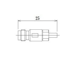 RF V185 Screw Lock Type Solder Direct Semi-Rigid Cable Plug Connector - Image 1