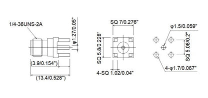 RF SubMiniature Version A (SMA) Connector with Jack - PCB Mount - Image 2