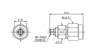 JCC Subminiature Push-On (SMP) Connector with Adapter - Image 2