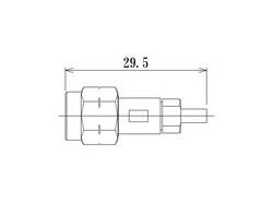 JCC V185 Screw Lock RF Semi-Rigid Cable Plug Connector - Image 1