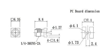 JCC PCB Mount RF SMA Connector with Jack - Image 2