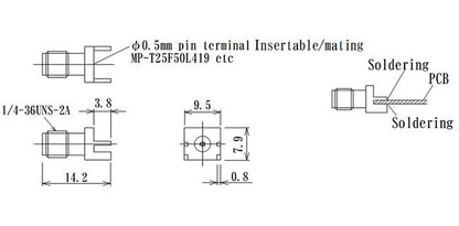 KS RF Connector with PCB End Launch - JCC Brand, 0-35 GHz Frequency - Image 2