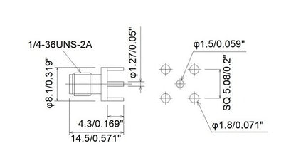 RF SubMiniature SMA PCB Mount Connector with Jack - Image 2