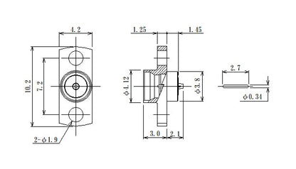 JCC Subminiature Push-On (SMP) Connector with Panel Mounts - Image 2
