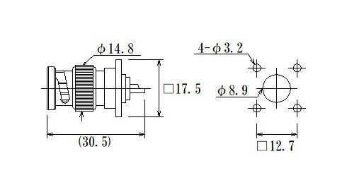 RF BNC Connector | JCC BNC Receptacle - 2.0/4.0 GHz - Image 2