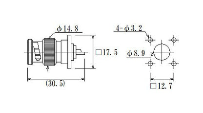 RF BNC Connector | JCC BNC Receptacle - 2.0/4.0 GHz - Image 2