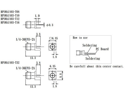 RPSMA RF Connector with End Launch | JCC Brand - Image 2