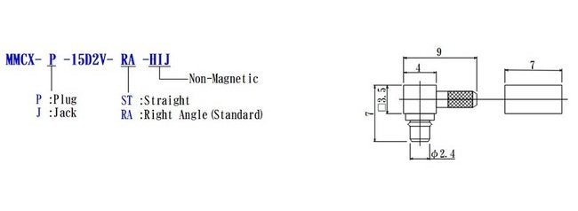 Non-Magnetic RF MMCX Cable Connector - Image 2