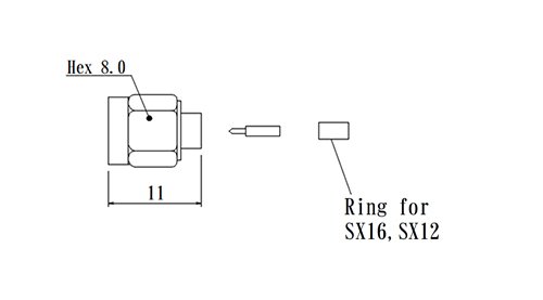 JCC SubMiniature Version A (SMA) RF Connector with Semi-Rigid Cable - Image 2