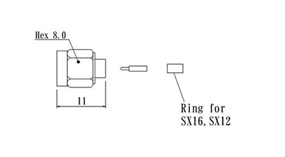 JCC SubMiniature Version A (SMA) RF Connector with Semi-Rigid Cable - Image 2