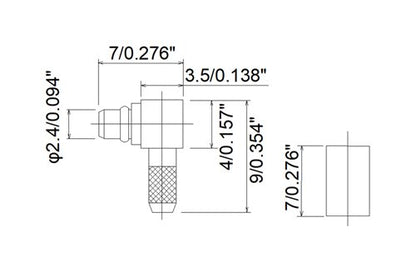 JCC RF MMCX Connector with L Type Cable Plug - Image 2