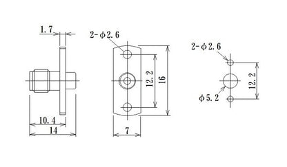 JCC KS Radio Frequency (RF) Connector with Semi-Rigid Cable Flange Mount Jack - Image 2