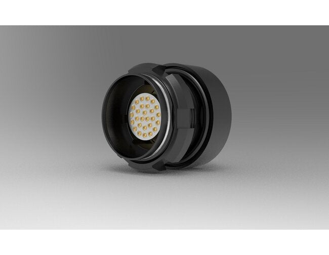 High-Density Rear Panel Mount Receptacle - 27 Point Contact Ranger Connector - Image 1