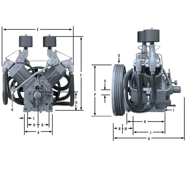 Gardner Denver R-Series Splash-Lubricated Compressor - Image 2