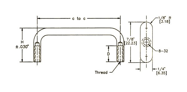 Aluminum Rectangular Mounting Bracket with Rounded Sides - Image 2