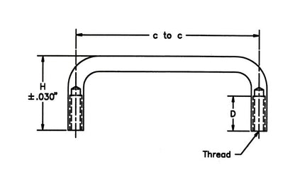 Rectangular Internal Thread Aluminum Fastener 8-32 50.80mm - Image 2