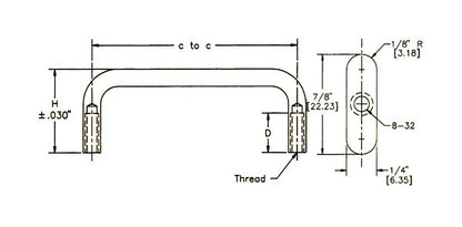 Rectangular Aluminum Mounting Bracket with Rounded Sides and Internal Thread - Image 2