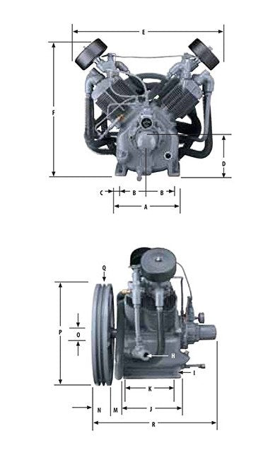 Gardner Denver PL Series CBSPLA Bare Air Compressor Pump - Image 2