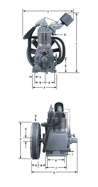 Gardner Denver R Series CAPRSA Reciprocating Air Compressor Pump - Image 2