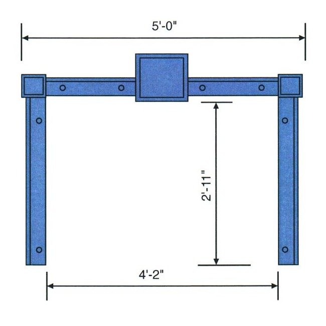 Heavy-Duty Fixed Height Welded Construction Benchhoist Workstation - Image 2