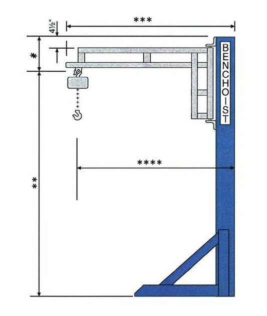 Heavy-Duty Welded Benchoist Workstation - Image 1