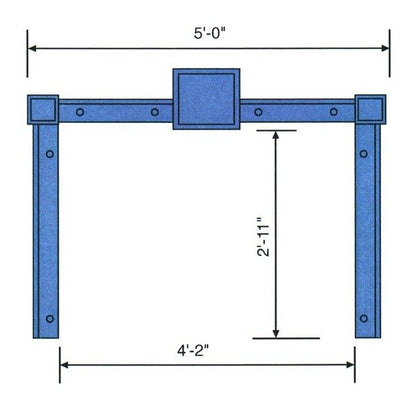 Fixed Height Welded Construction Benchhoist Workstations - Image 2