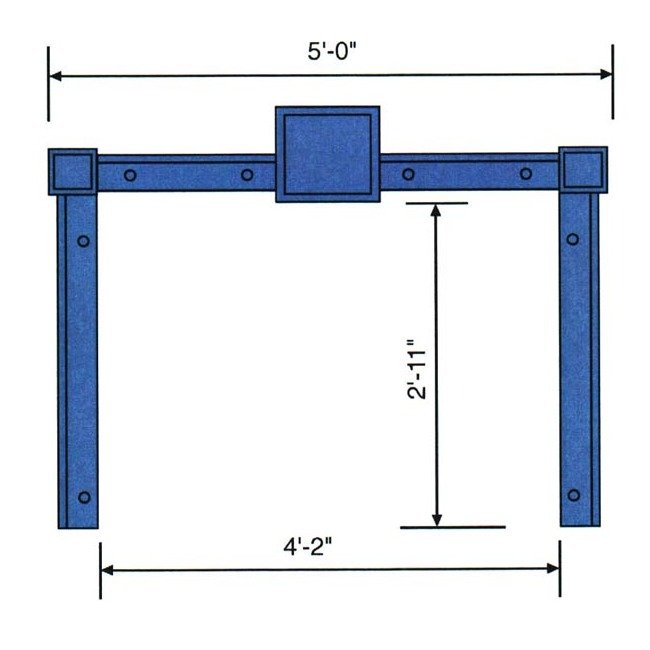 Actuator Style Adjustable Height Welded Construction Benchoist Workstation - Image 2